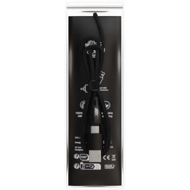Logotrade promotional product image of: SCX.design C51 60W 5-in-1 rPET fast charging cable with display