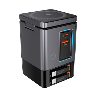 Logo trade business gifts image of: Urban Vitamin Sacramento 105W GAN charger+retractable cables