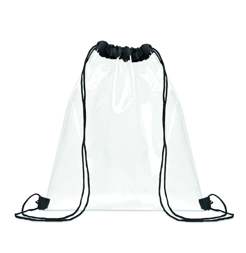 Logotrade promotional giveaway image of: Transparent drawstring bag