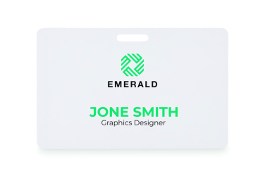Logo trade promotional giveaway photo of: Lanyard badge 54 x 86mm