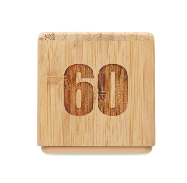 Logo trade corporate gifts picture of: Bamboo twist snooze timer