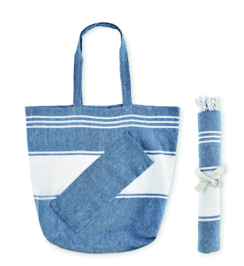 Logotrade promotional giveaway picture of: Beach bag with hammam towel