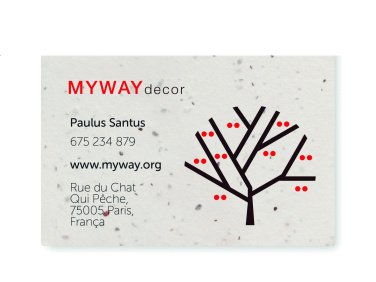 Logo trade promotional item photo of: Wildflower seed business card.