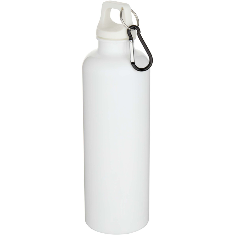 Logo trade promotional items picture of: Oregon 750 ml solid colour RCS recycled plastic water bottle with carabiner
