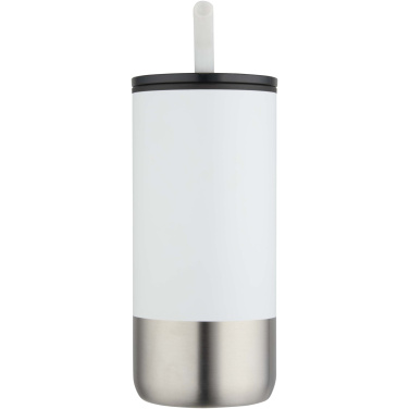 Logo trade promotional product photo of: Grayson 480 ml RCS recycled insulated tumbler with straw