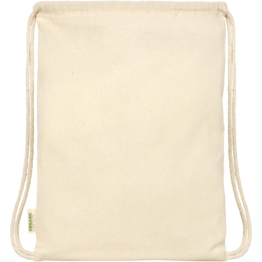 Logotrade promotional item image of: Odisha 100 g/m² OCS organic drawstring bag 5L