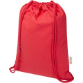 Peru Blend 180 g/m² GRS recycled drawstring bag 5L, Red