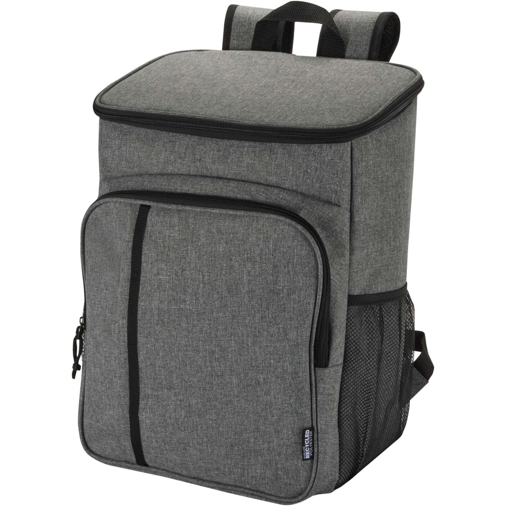 Logo trade advertising product photo of: Tundra GRS recycled picnic cooler backpack with cutlery set 20L