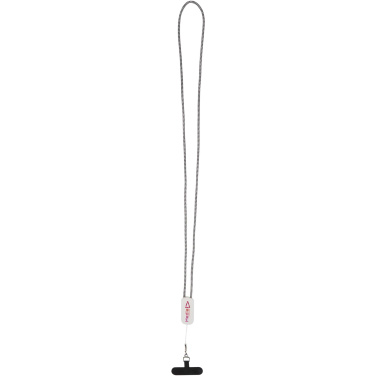Logo trade promotional giveaway photo of: Anser recycled plastic smartphone lanyard with 27W 5-in-1 built-in cable
