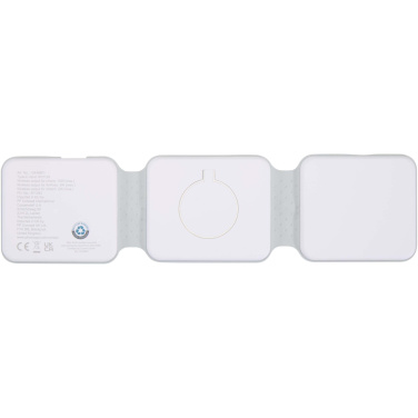 Logotrade corporate gift image of: Armus 3-in-1 15W recycled plastic foldable wireless charger