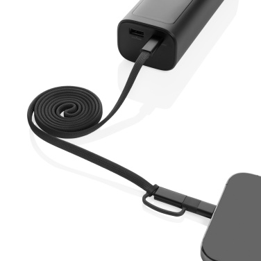 Logotrade promotional giveaway image of: Arc RCS recycled Ultra-thin 60W 2 in 1 magnetic cable
