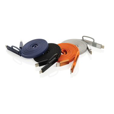 Logo trade promotional giveaways picture of: Arc RCS recycled Ultra-thin 60W 2 in 1 magnetic cable