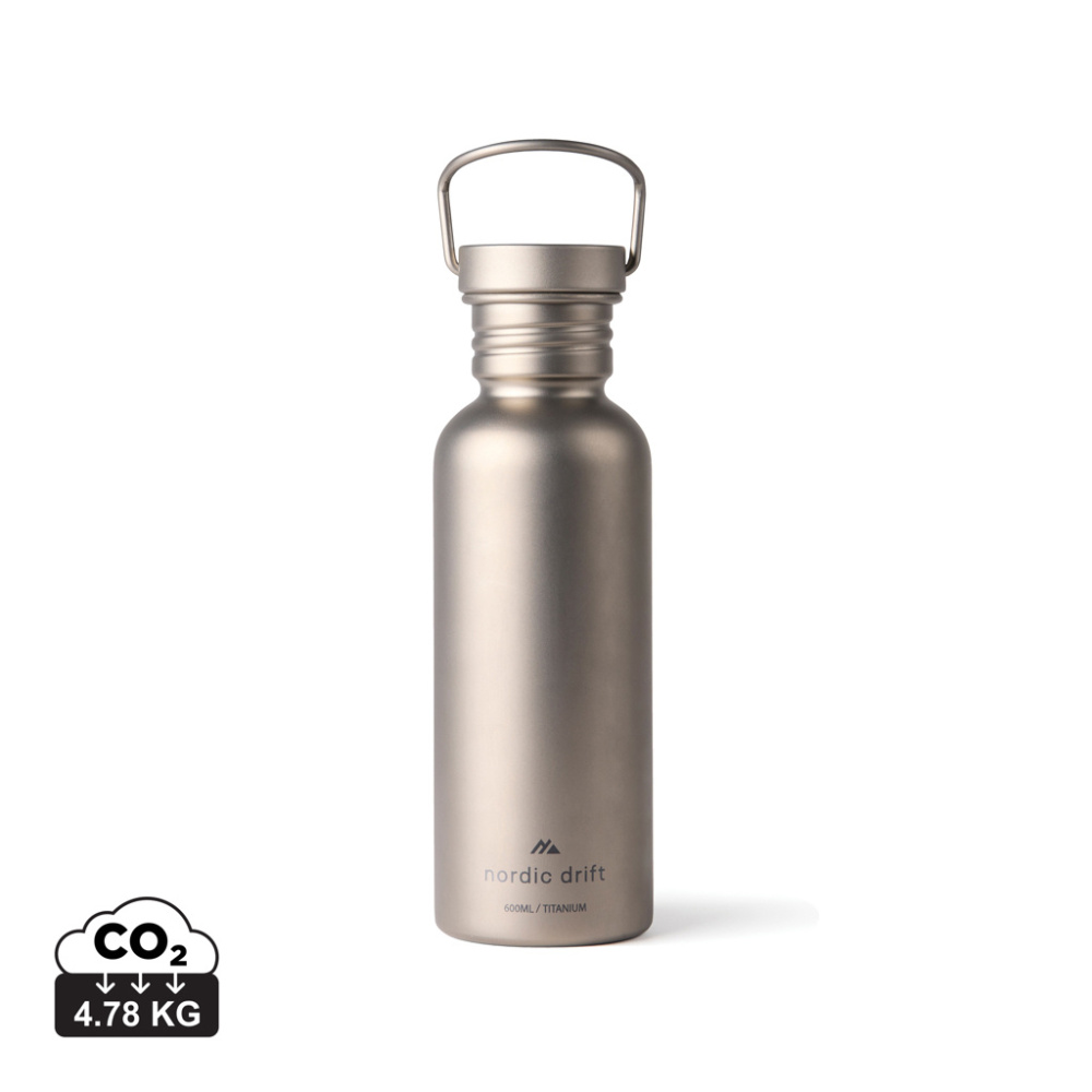 Logotrade promotional gift image of: Nordic Drift Trail Ultra Light Titanium 600ml Water Bottle