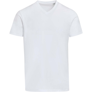Logotrade advertising products photo of: Balfour 200 g/m² short sleeve v-neck unisex OCS organic t-shirt