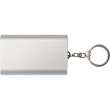 Logotrade business gifts photo of: Arcturus 2000 mAh recycled aluminium power bank with keychain