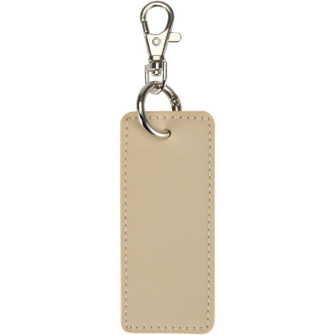 Logotrade promotional item image of: Resi Plus GRS recycled rectangle charm keychain