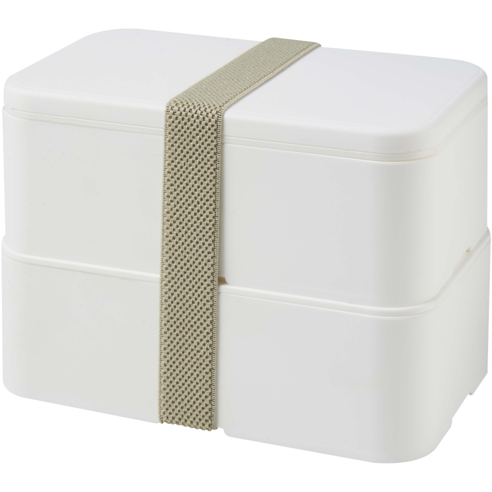 Logotrade advertising products photo of: MIYO POP 700+700 ml double layer lunch box