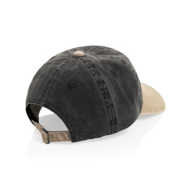 Logotrade corporate gift image of: BEAU AWARE™ Washed 6 panel 270gsm cotton twill two tone cap