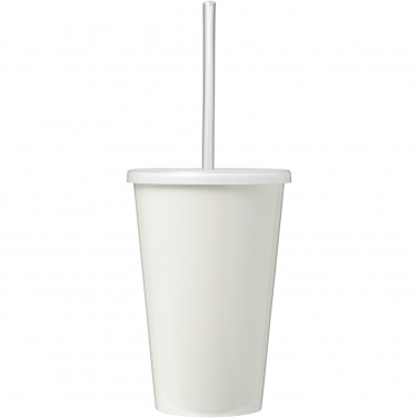 Logotrade meene foto: Brite-Americano® 350 ml topeltseintega joogitops kõrrega