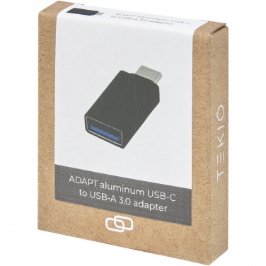 Logo trade reklaamtoote pilt: ADAPT alumiiniumist USB-C adapteriga USB-A 3.0