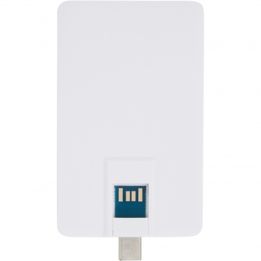 Logo trade reklaamtoote pilt: Duo õhuke 32 GB USB-draiv koos Type-C ja USB-A 3.0-ga