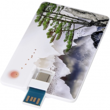 Logotrade firmakingituse foto: Duo õhuke 32 GB USB-draiv koos Type-C ja USB-A 3.0-ga