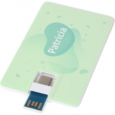Logotrade reklaamtoote foto: Duo õhuke 64 GB USB-draiv koos Type-C ja USB-A 3.0-ga