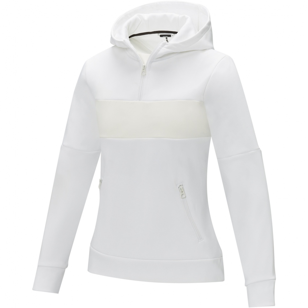 Logotrade ärikingi foto: Sayani naiste pooleldi lukuga anorak kapuutsiga kampsun