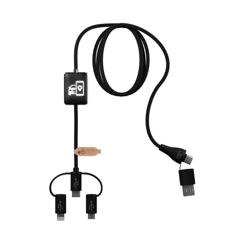 Logotrade reklaamtoote foto: SCX.design C48 CarPlay 5-in-1 laadimiskaabel 