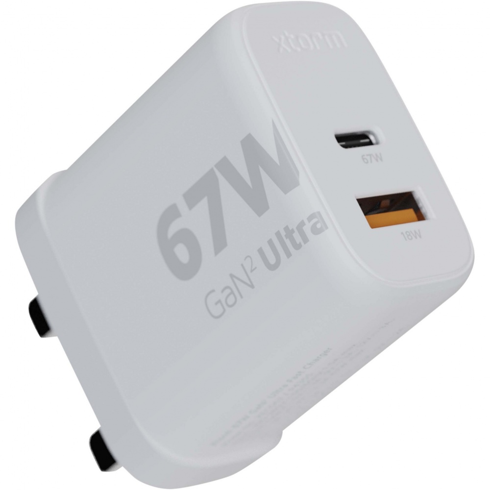 Logotrade reklaamtoote foto: Xtorm XEC067G GaN² Ultra 67W seinalaadija - Ühendkuningriigi pistik