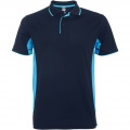 Montmelo lühikeste varrukatega unisex spordipolo, Meresinine / Taevasinine