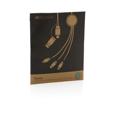 Logo trade reklaamkingi pilt: Terra RCS taaskasutatud alumiiniumist 120 cm 6-ühes kaabel