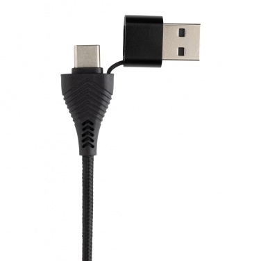 Logo trade reklaamtoote pilt: Link RCS-i taaskasutatud plastist ja bambusest kahe sisendiga USB-jaotur