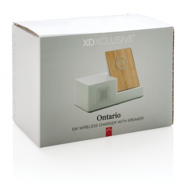 Logo trade reklaamtoote pilt: Ontario 5W juhtmevaba laadija koos kõlariga