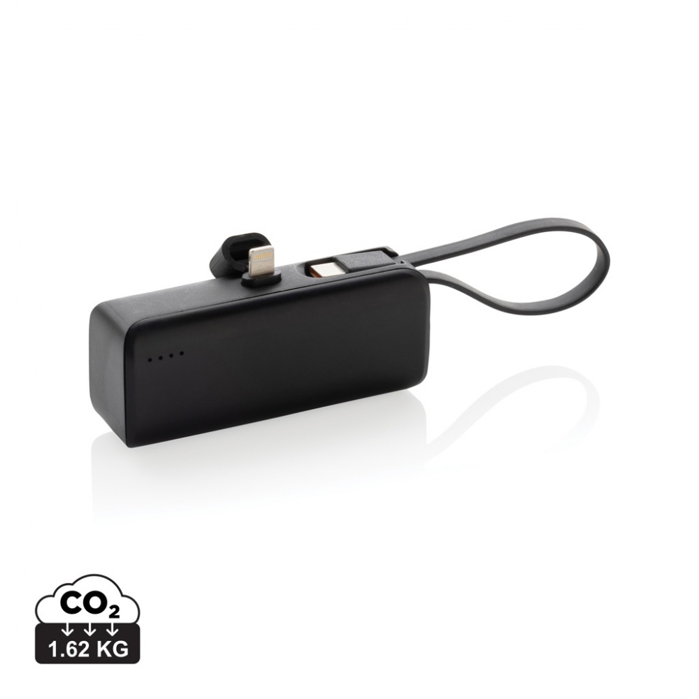 Logotrade reklaamkingituse foto: Powerlink RCS rplastic 3000 mAh powerbank iOS-i pistik