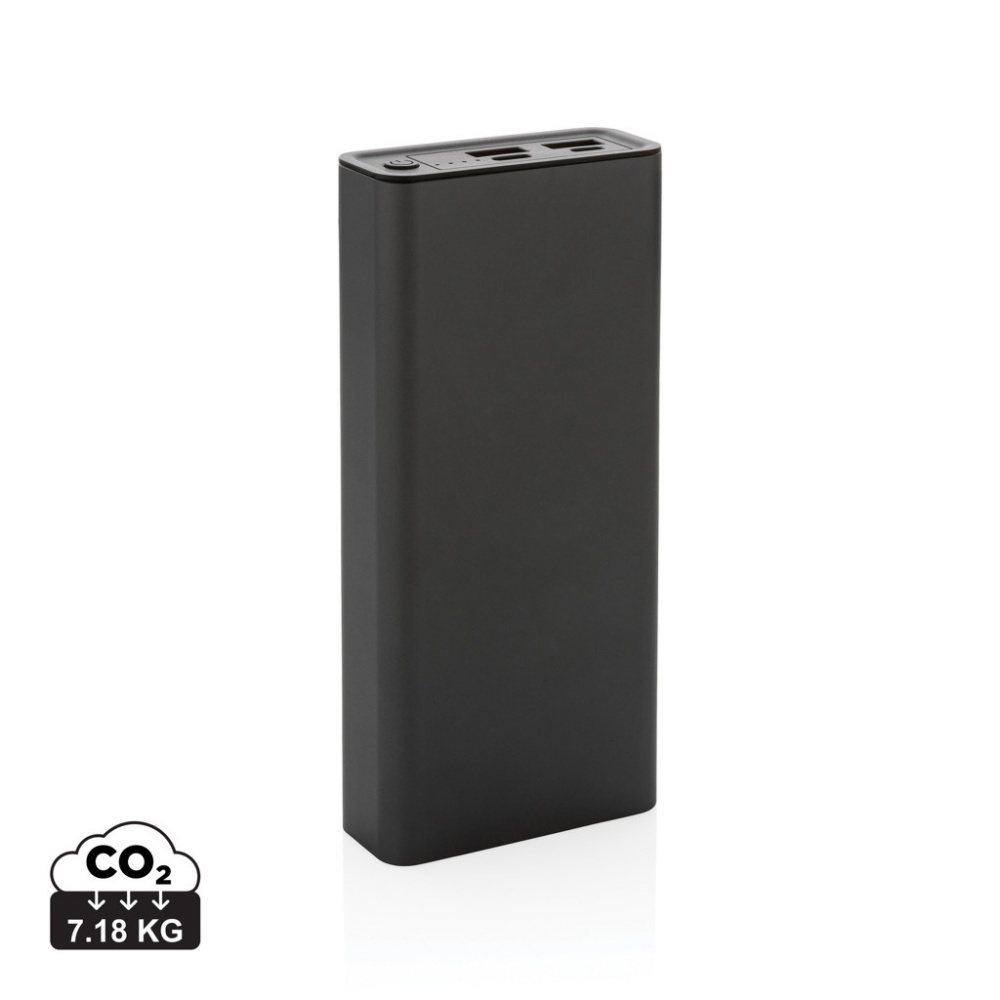 Logotrade reklaamtooted pilt: Terra RCS taaskasutatud 20 W alumiiniumist akupank 20 000 mAh