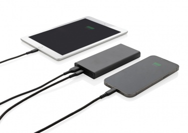 Logotrade reklaamtoote foto: Terra RCS taaskasutatud 18 W alumiiniumist akupank 10 000 mAh