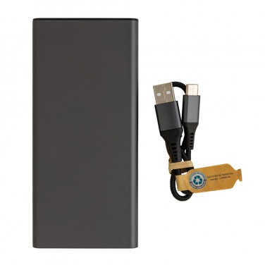 Logo trade reklaamtoote pilt: Terra RCS taaskasutatud 18 W alumiiniumist akupank 10 000 mAh