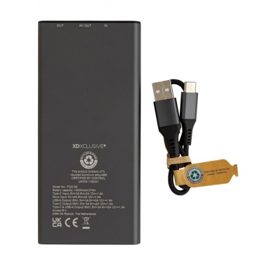 Logotrade reklaamtooted pilt: Terra RCS taaskasutatud 18 W alumiiniumist akupank 10 000 mAh