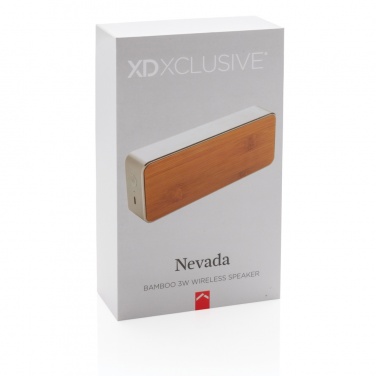 Logotrade meene foto: Nevada Bamboo 3W juhtmevaba kõlar