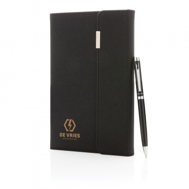 Logo trade reklaamkingituse pilt: Swiss Peak deluxe A5 märkmiku- ja pliiatsikomplekt