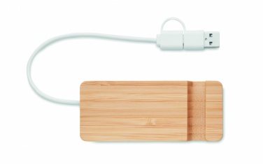 Logotrade reklaamtooted pilt: Bambusest USB 4 pordiga jaotur