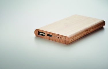 Logotrade ärikingid pilt: 4000 mAh bambusest akupank