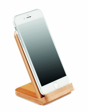 Logotrade firmakingid pilt: Bambusest juhtmevaba laadimisalus 5W WIRESTAND