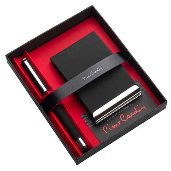 Logotrade reklaamkingituse foto: Komplekt kaardihoidja ja tindipliiatsiga CONCORDE Pierre Cardin
