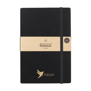 Logotrade reklaamtooted pilt: Bamboo Journal Naked Spine märkmik must A5