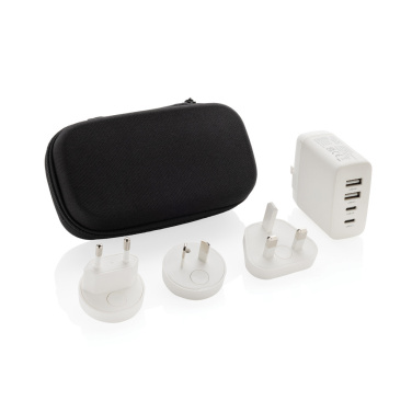 Logo trade ärikingituse pilt: TravelCharge Pro RCS plastikust reisilaadija USB C-ga