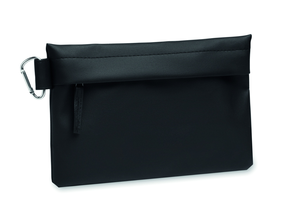 Logotrade firmakingi foto: CARRY 600D RPET-ist lukuga kott