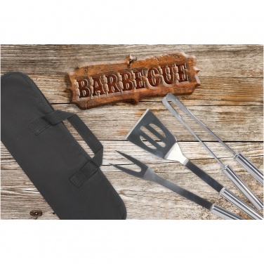 Logo trade mainoslahja ja liikelahja tuotekuva: Barcabo 3-osainen grillausvälinesarja
