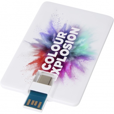 Logotrade liikelahjat mainoslahjat tuotekuva: Duo Slim 64 Gt USB-asema, Type-C ja USB-A 3.0